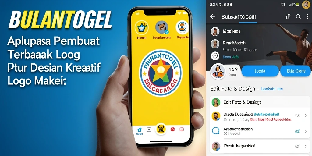 Tampilan antarmuka aplikasi BULANTOGEL untuk pembuat logo yang menarik dan intuitif.