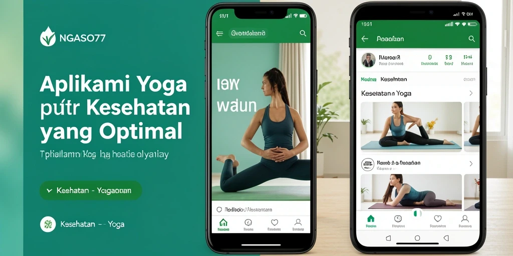 Antarmuka aplikasi NGASO77 yang ramah pengguna untuk latihan Yoga.