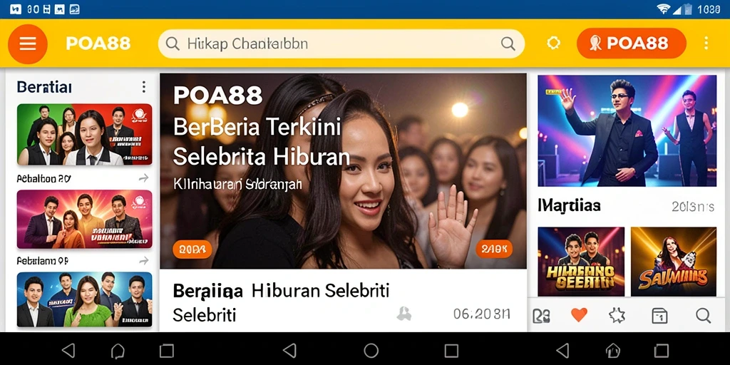Tampilan antarmuka POA88 yang menampilkan berita hiburan selebriti.