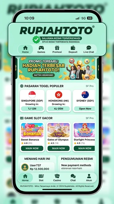 Tampilan kanal resmi rupiahtoto